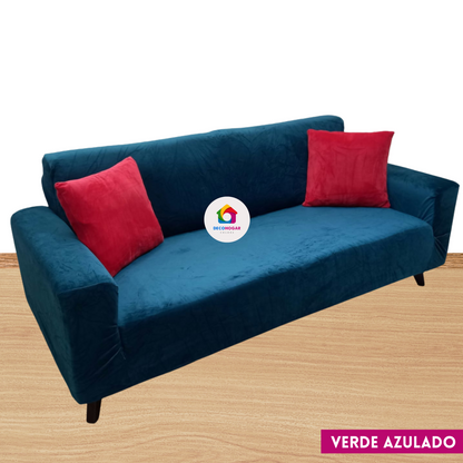Fundas estándar elástico adaptables de Terciopelo Liso Juego 3-2-1 / Muebles Clásicos