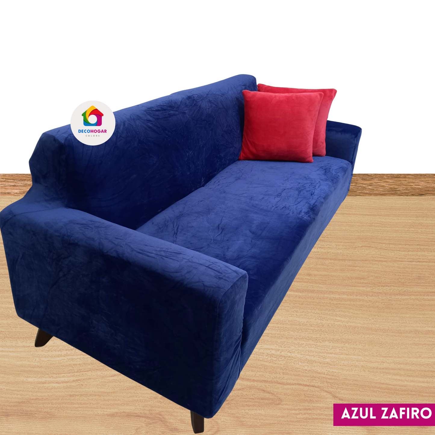 Fundas estándar elástico adaptables de Terciopelo Liso Juego 3-2-1 / Muebles Clásicos