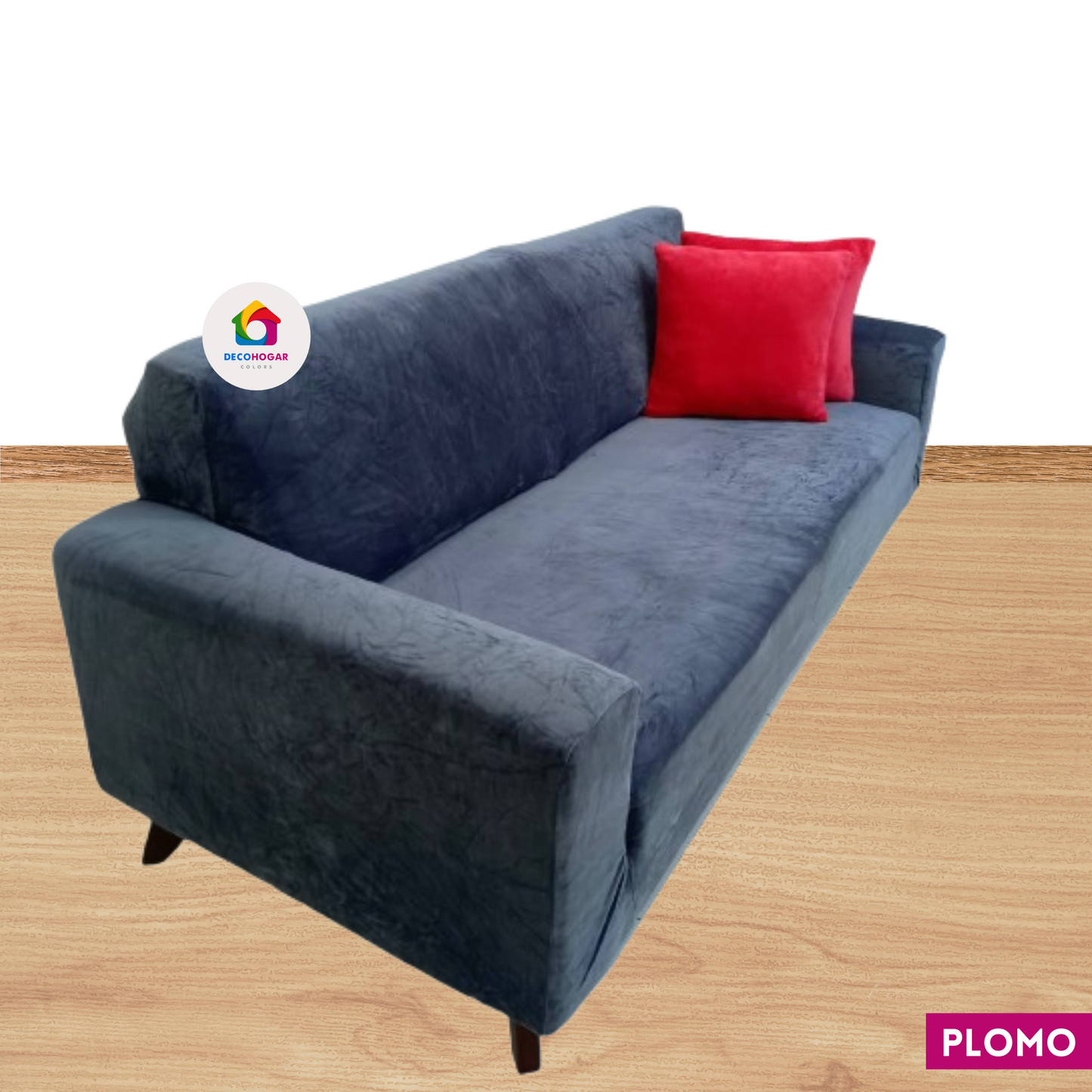Fundas estándar elástico adaptables de Terciopelo Liso Juego 3-2-1 / Muebles Clásicos