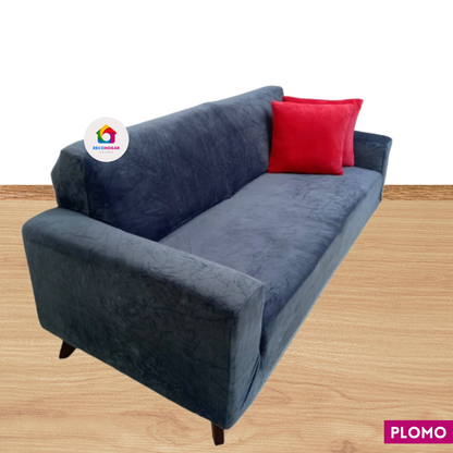 Fundas estándar elástico adaptables de Terciopelo Liso Juego 3-2-1 / Muebles Clásicos