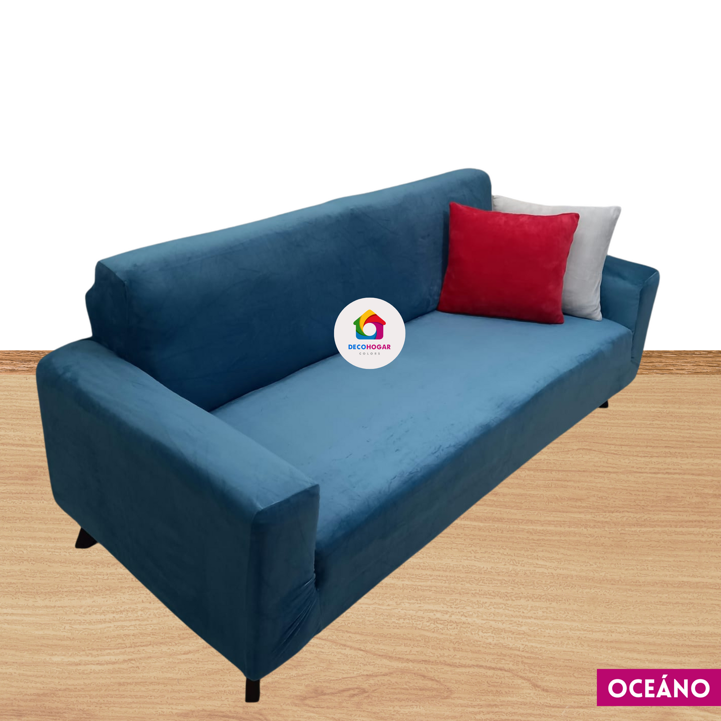 Fundas estándar elástico adaptables de Terciopelo Liso Juego 3-2-1 / Muebles Clásicos