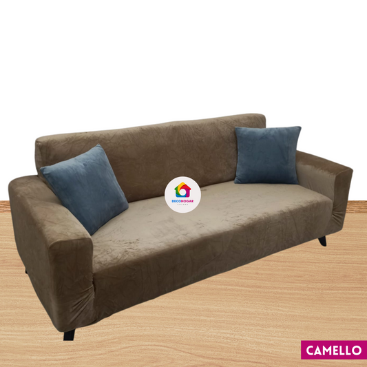Fundas estándar elástico adaptables de Terciopelo Liso Juego 3-2-1 / Muebles Clásicos