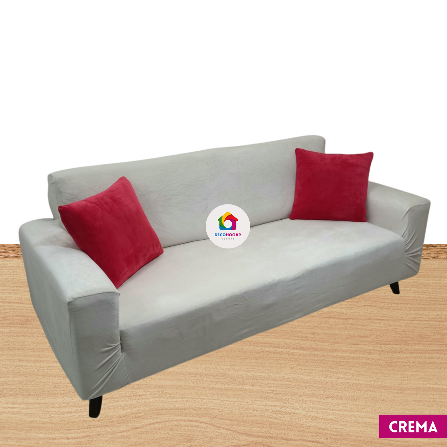 Fundas estándar elástico adaptables de Terciopelo Liso Juego 3-2-1 / Muebles Clásicos