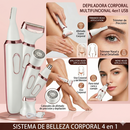 Depilador Automático 4 en 1 - Suavidad Total y Sin Dolor